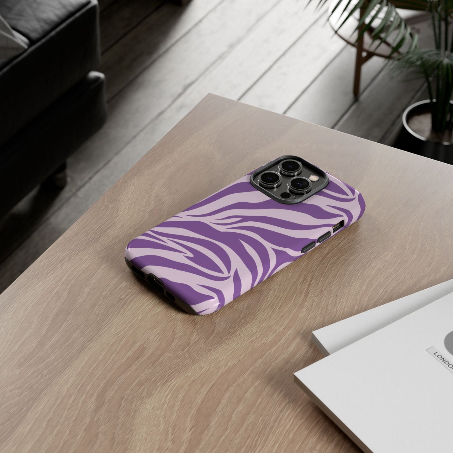 Wild Vibes Purple Animal Print Phone Case