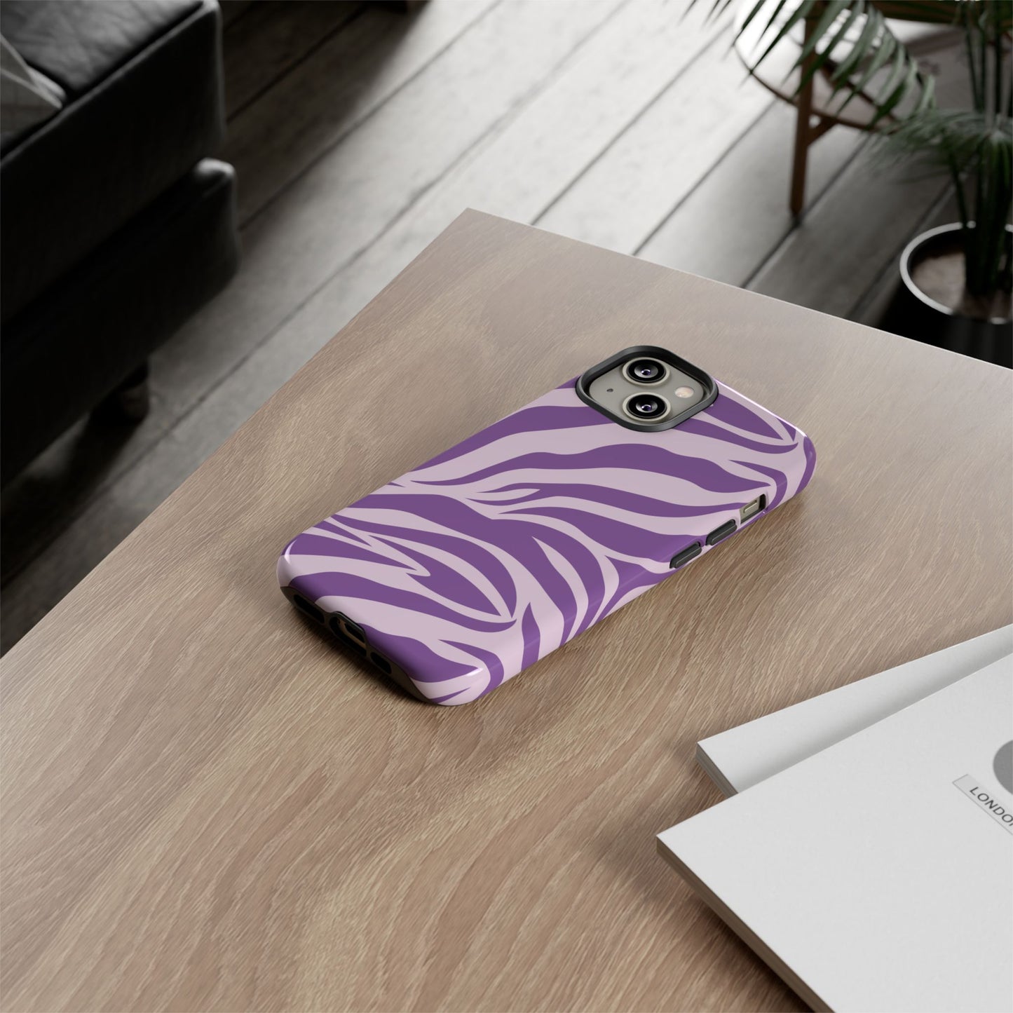 Wild Vibes Purple Animal Print Phone Case