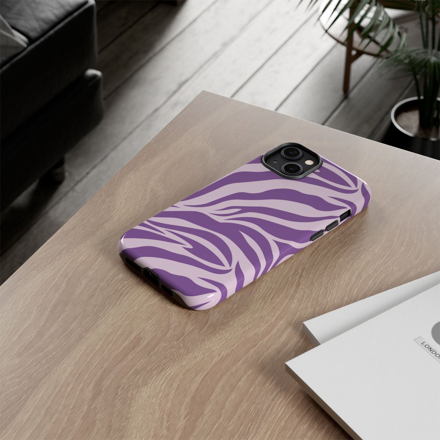 Wild Vibes Purple Animal Print Phone Case