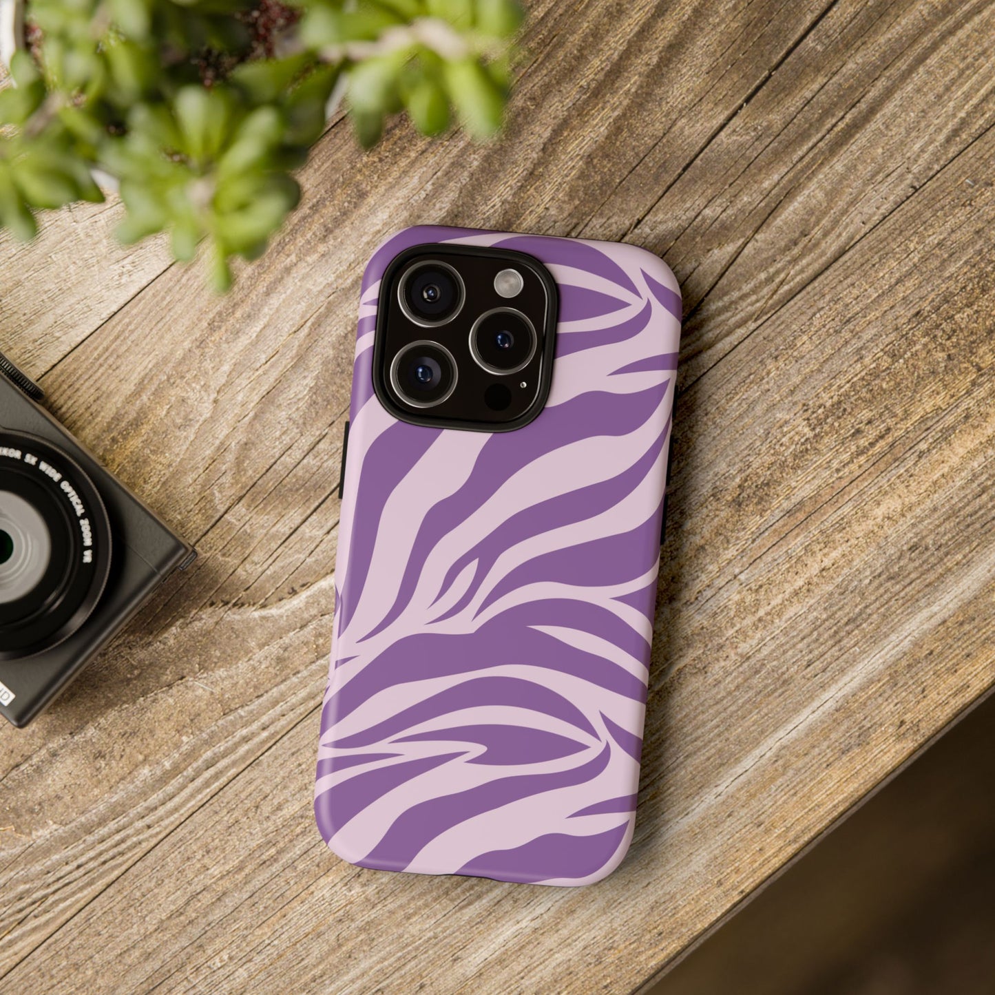 Wild Vibes Purple Animal Print Phone Case