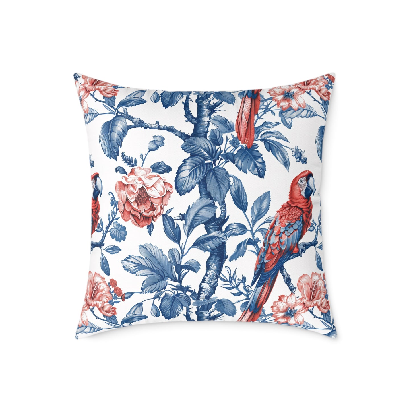 Tropical Floral Square Pillow