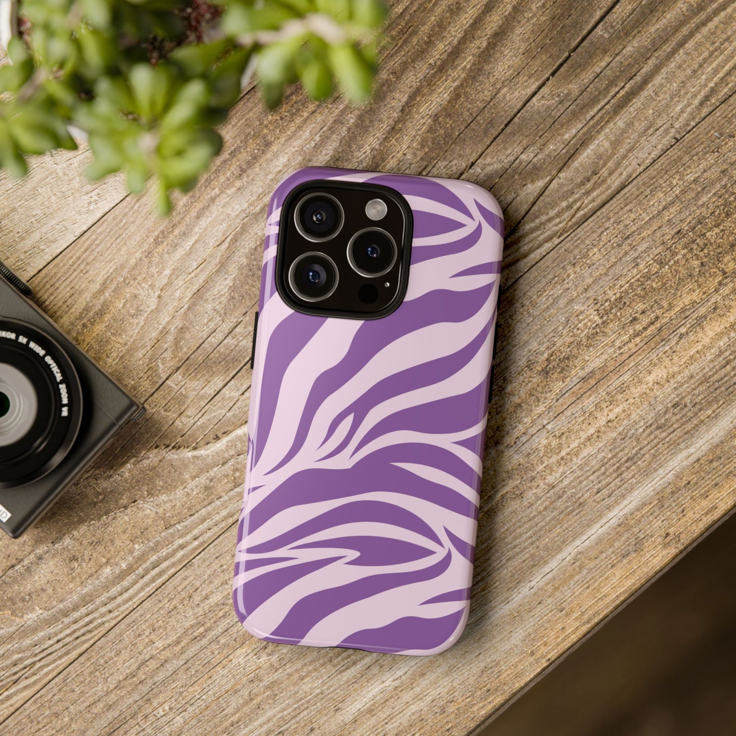 Wild Vibes Purple Animal Print Phone Case