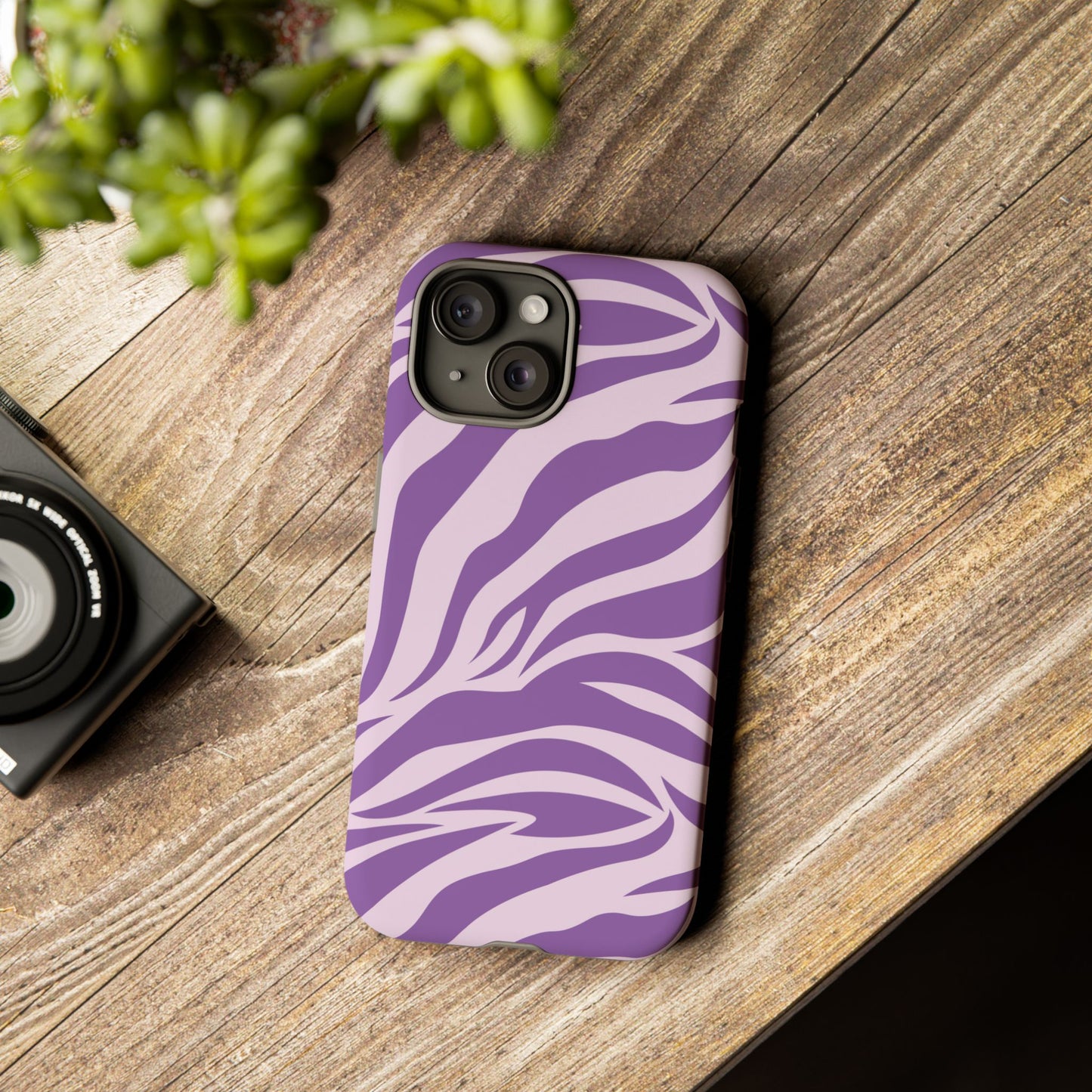 Wild Vibes Purple Animal Print Phone Case