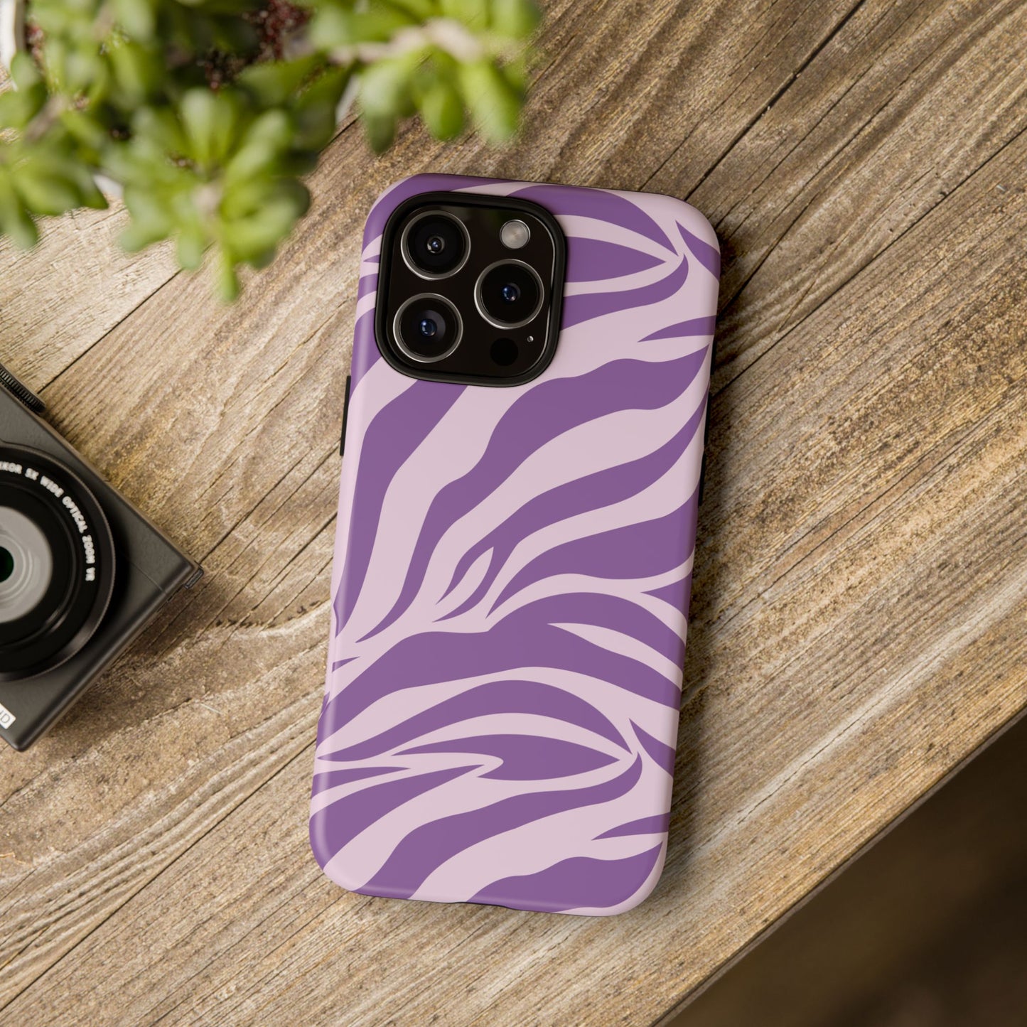 Wild Vibes Purple Animal Print Phone Case