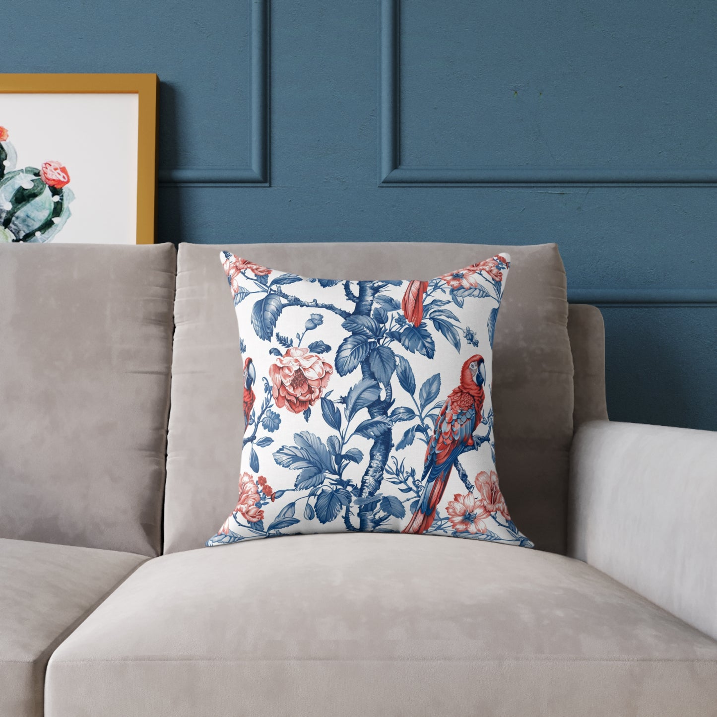 Tropical Floral Square Pillow