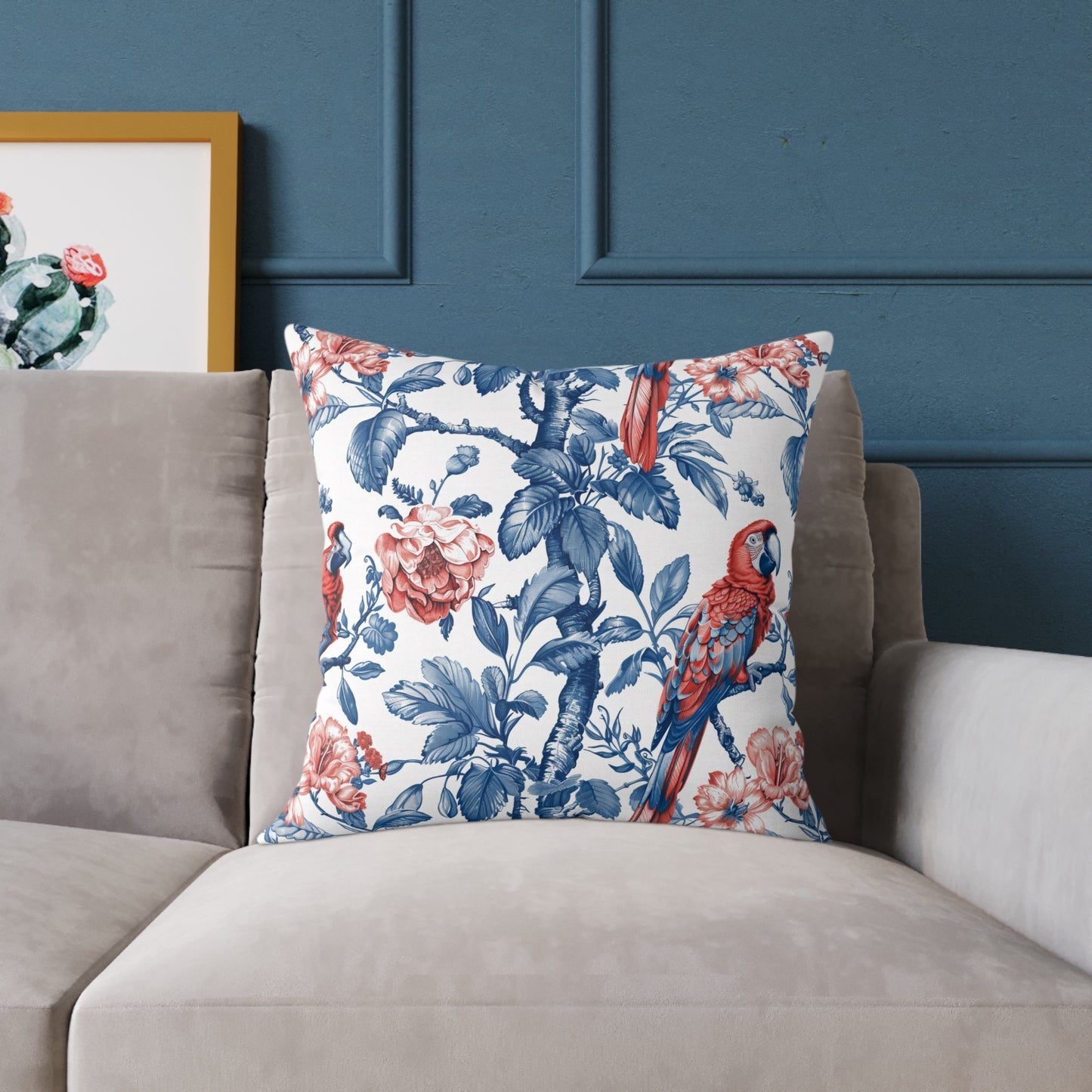 Tropical Floral Square Pillow