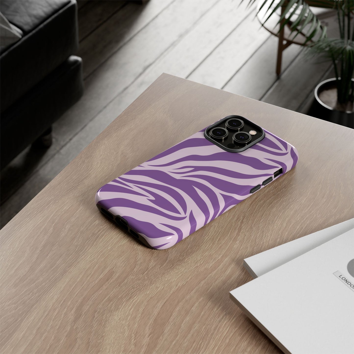 Wild Vibes Purple Animal Print Phone Case