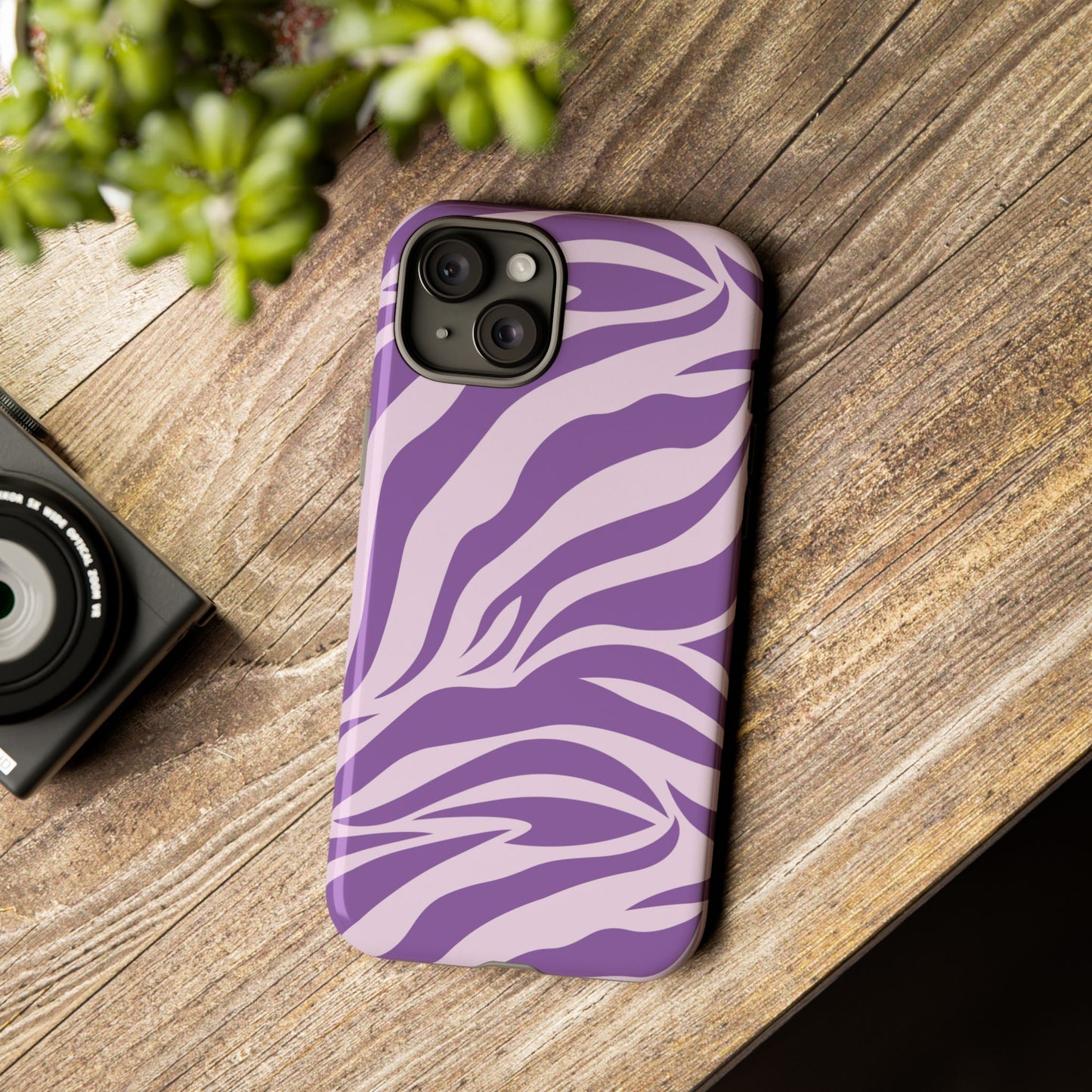 Wild Vibes Purple Animal Print Phone Case