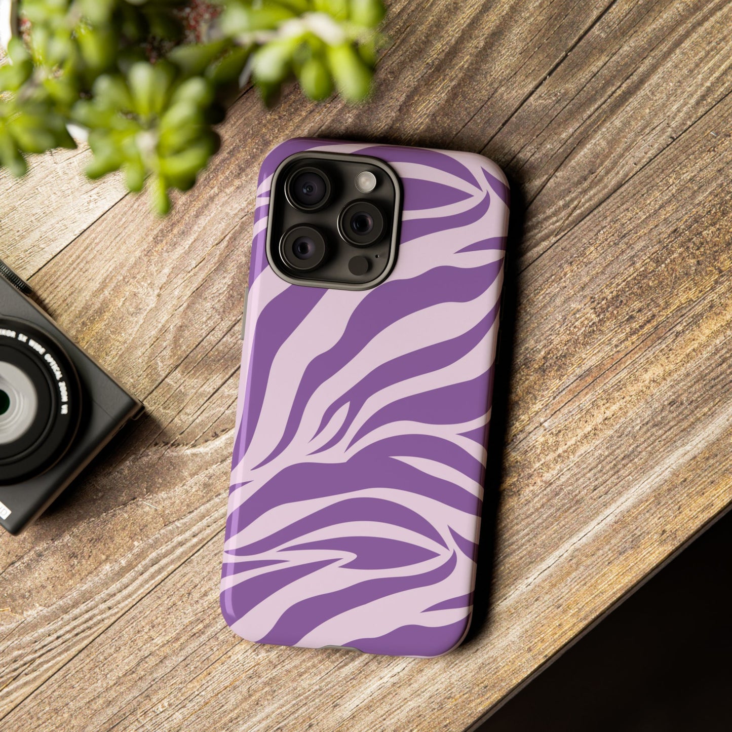 Wild Vibes Purple Animal Print Phone Case