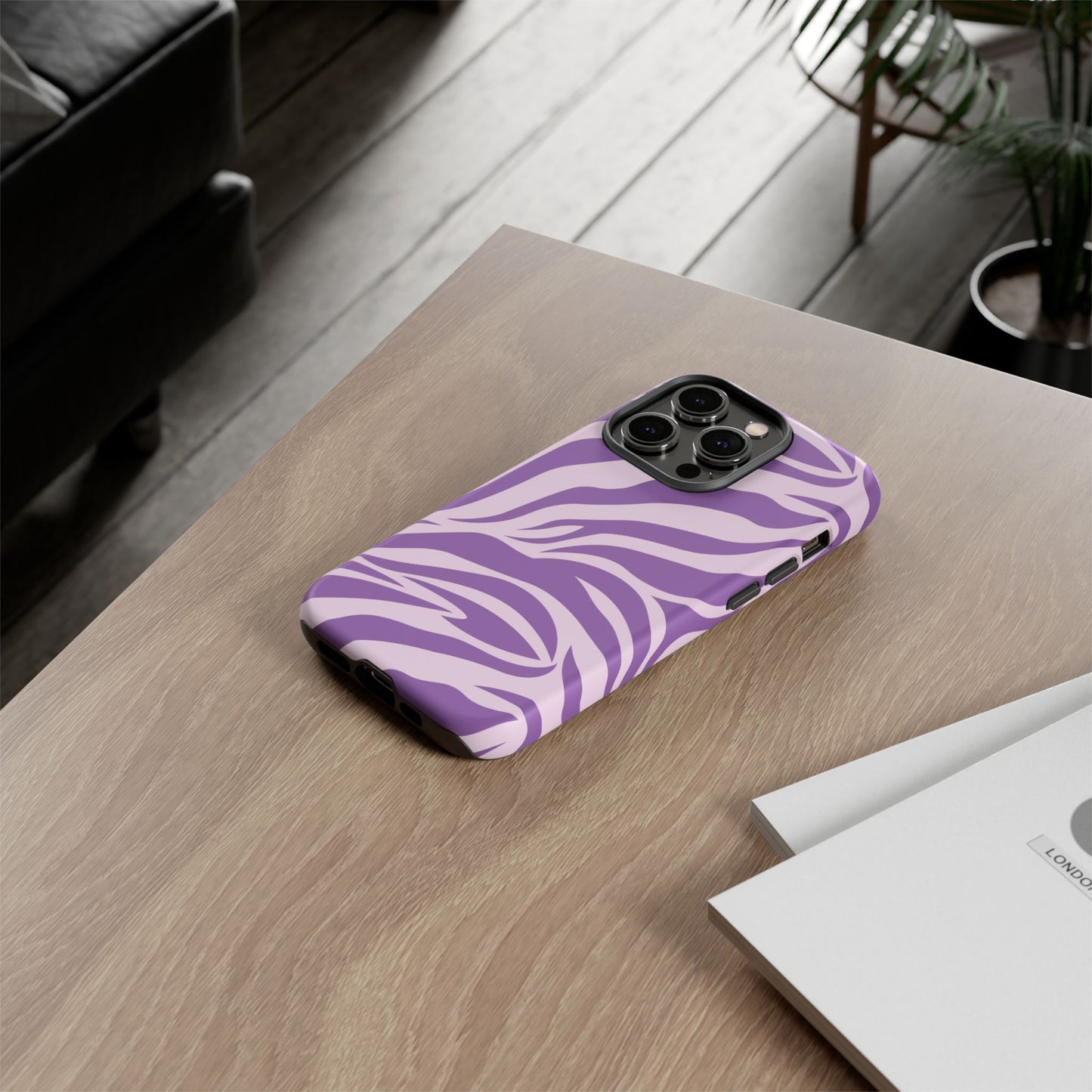 Wild Vibes Purple Animal Print Phone Case
