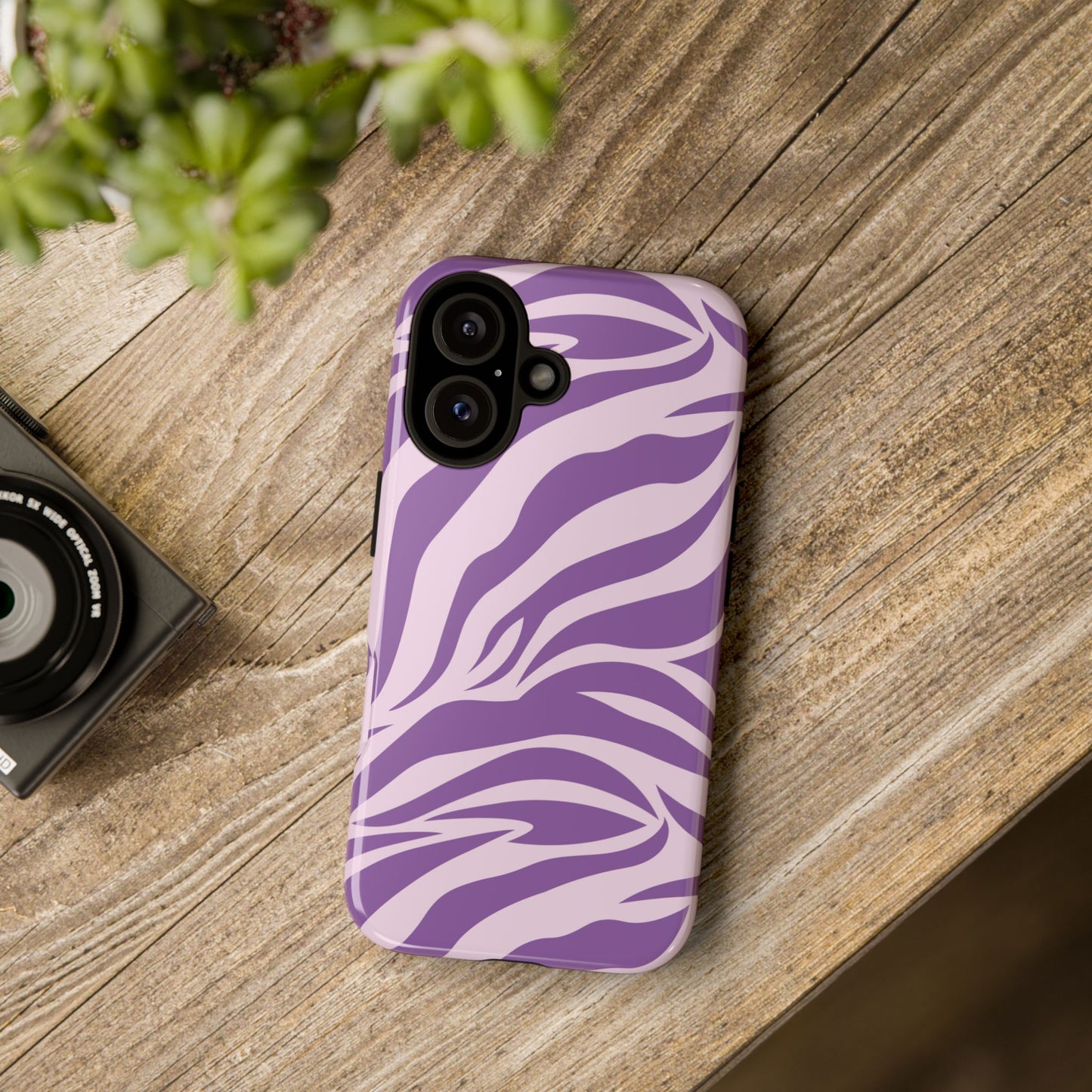 Wild Vibes Purple Animal Print Phone Case