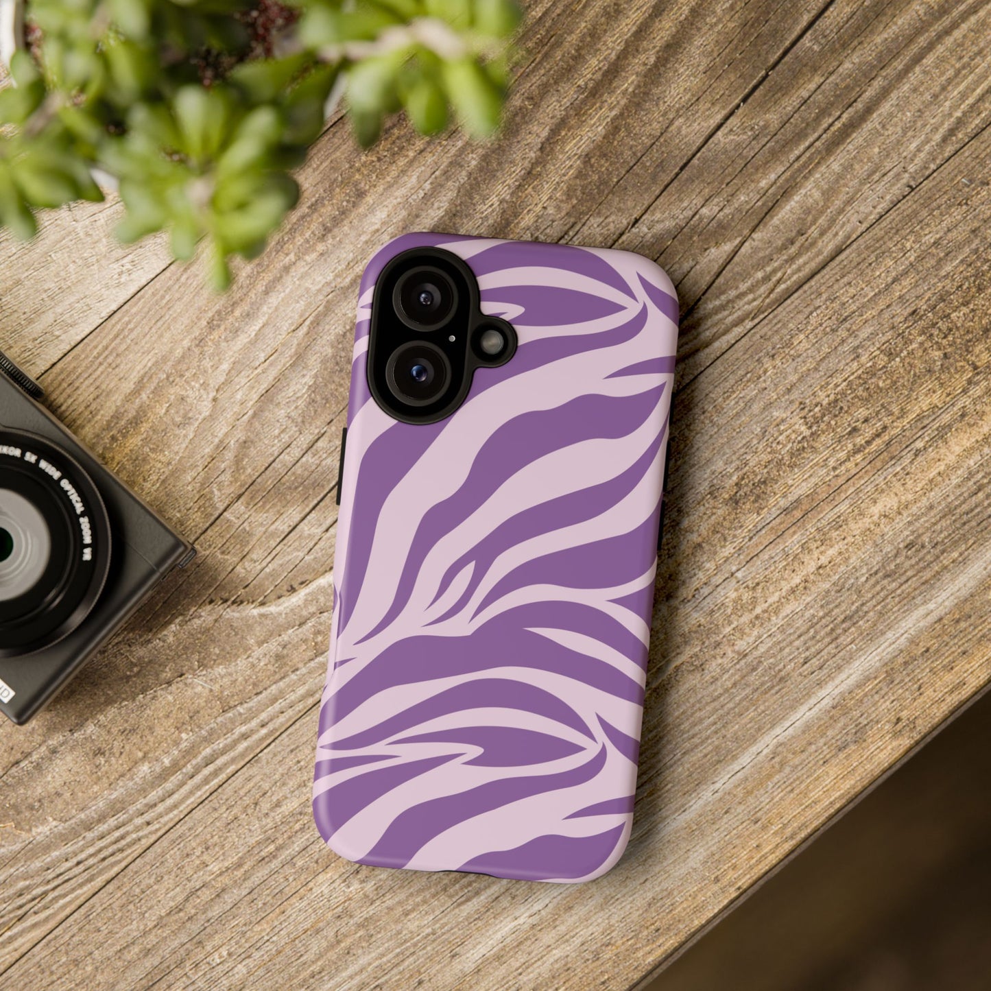 Wild Vibes Purple Animal Print Phone Case