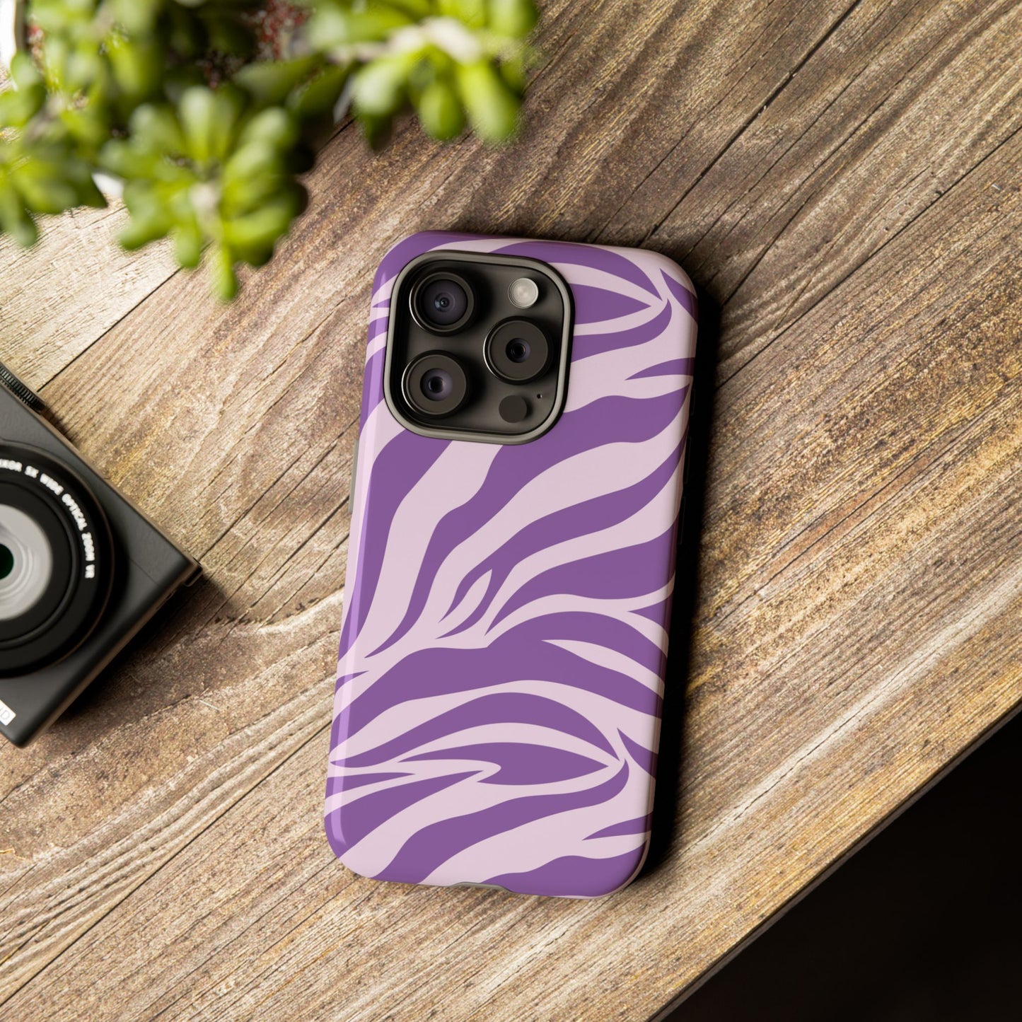 Wild Vibes Purple Animal Print Phone Case