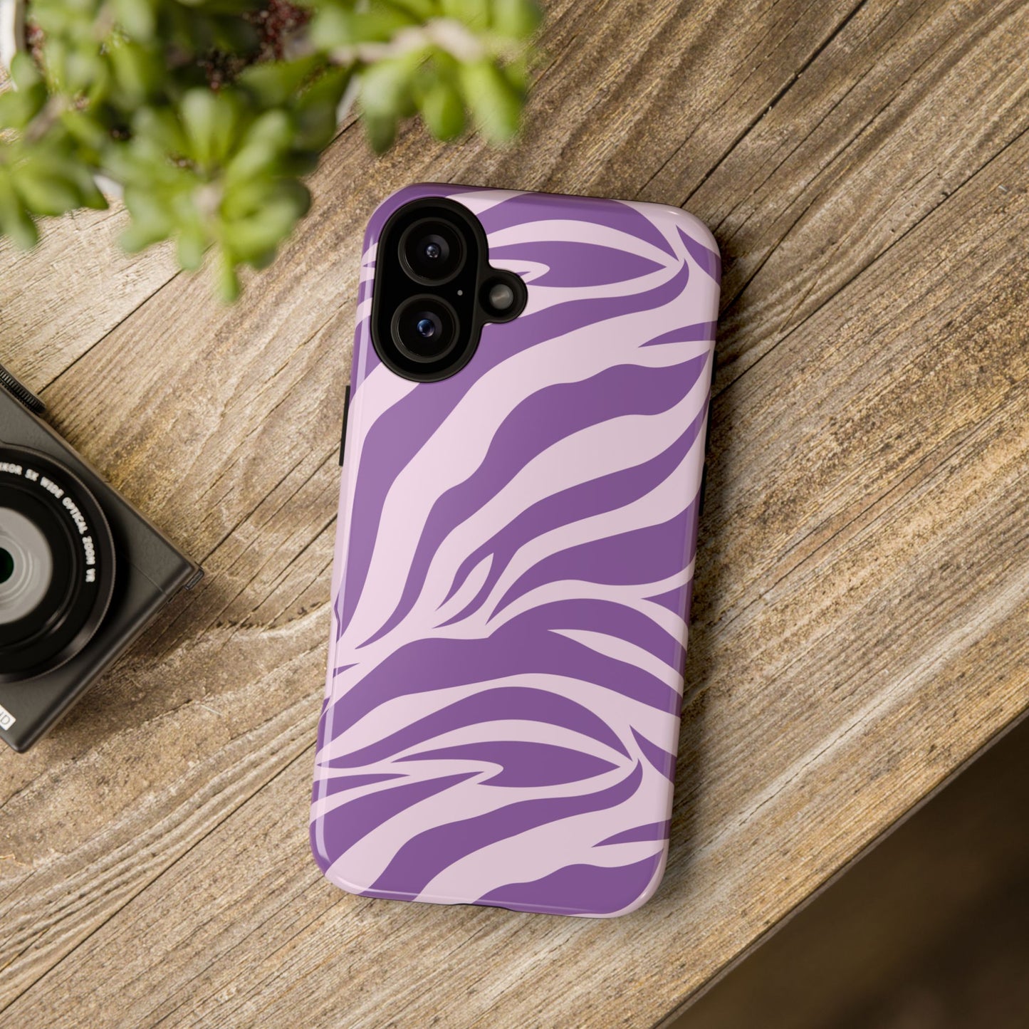 Wild Vibes Purple Animal Print Phone Case