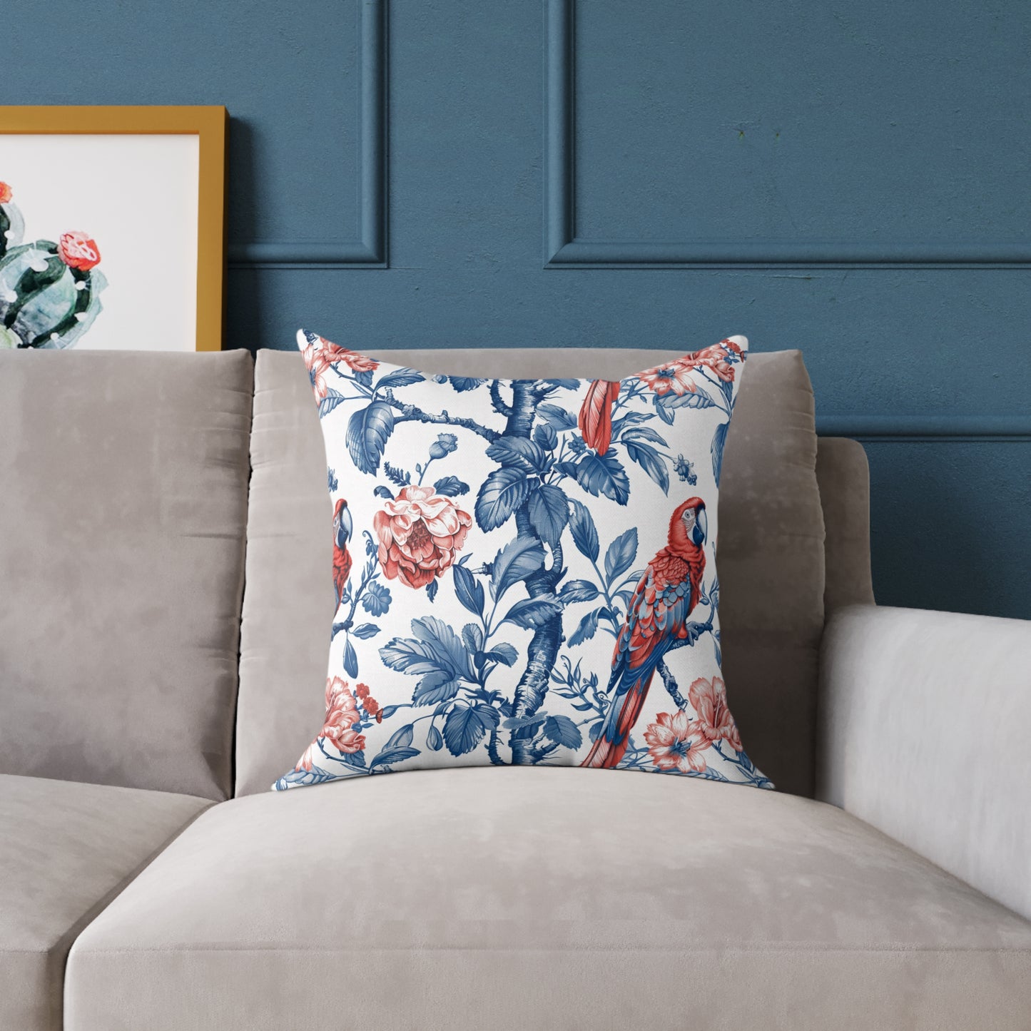 Tropical Floral Square Pillow
