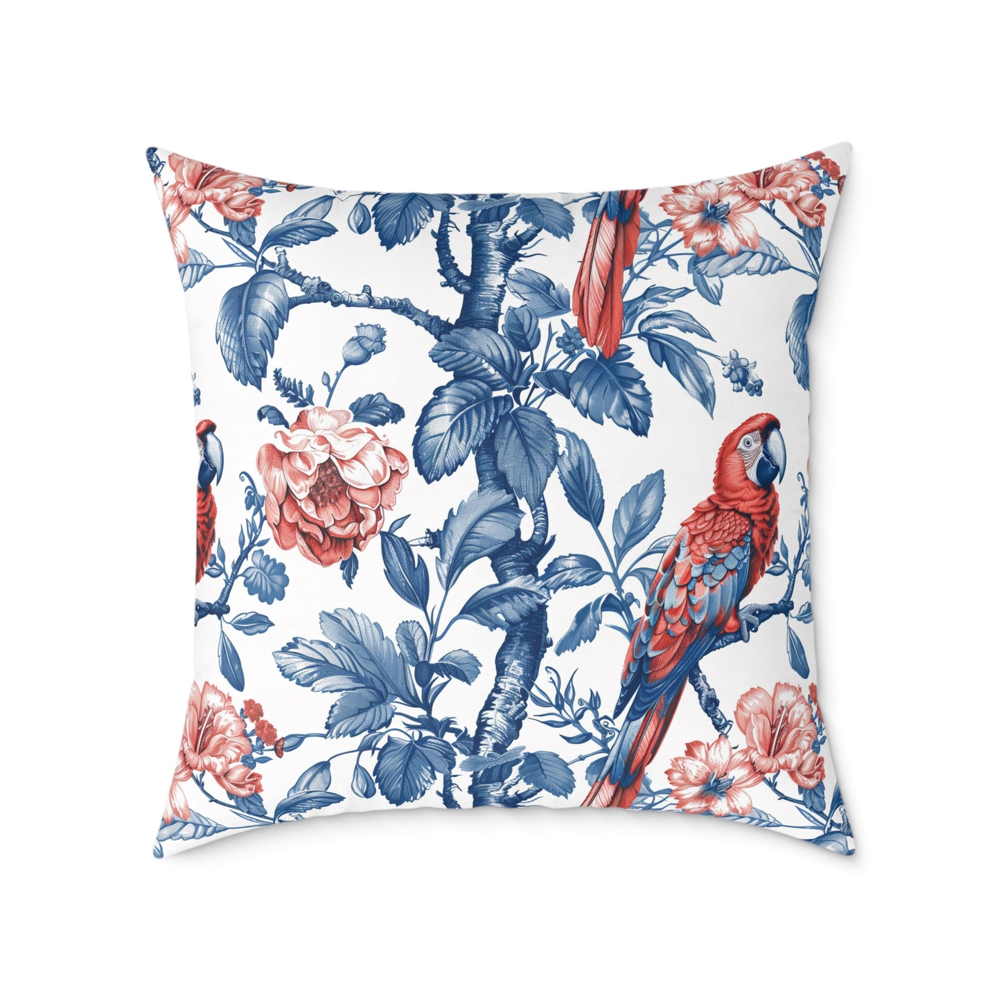 Tropical Floral Square Pillow