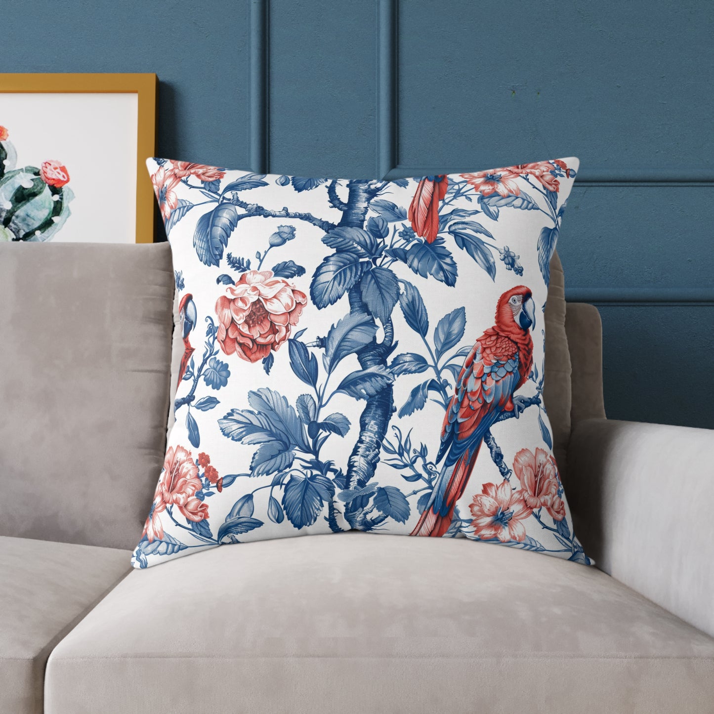 Tropical Floral Square Pillow