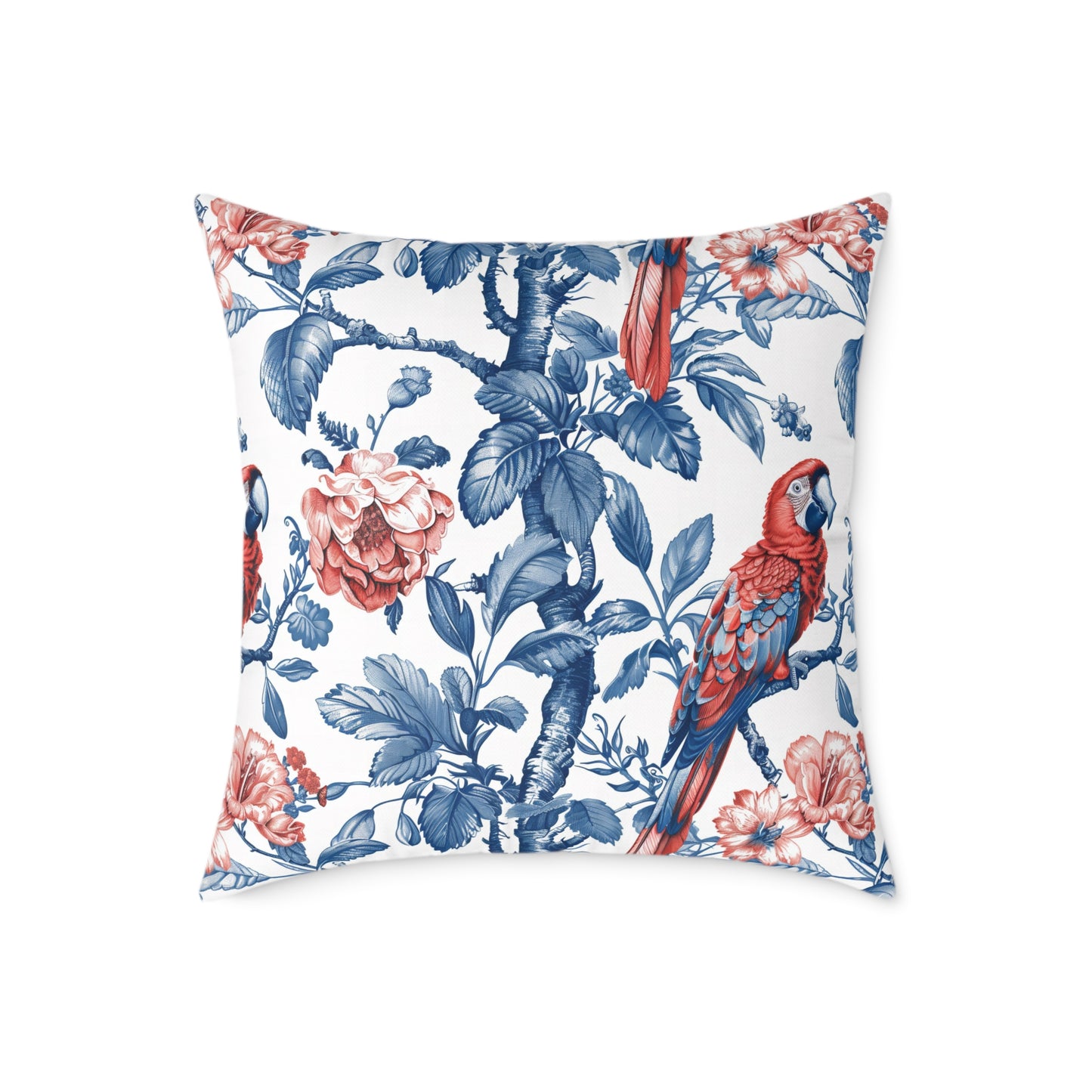 Tropical Floral Square Pillow