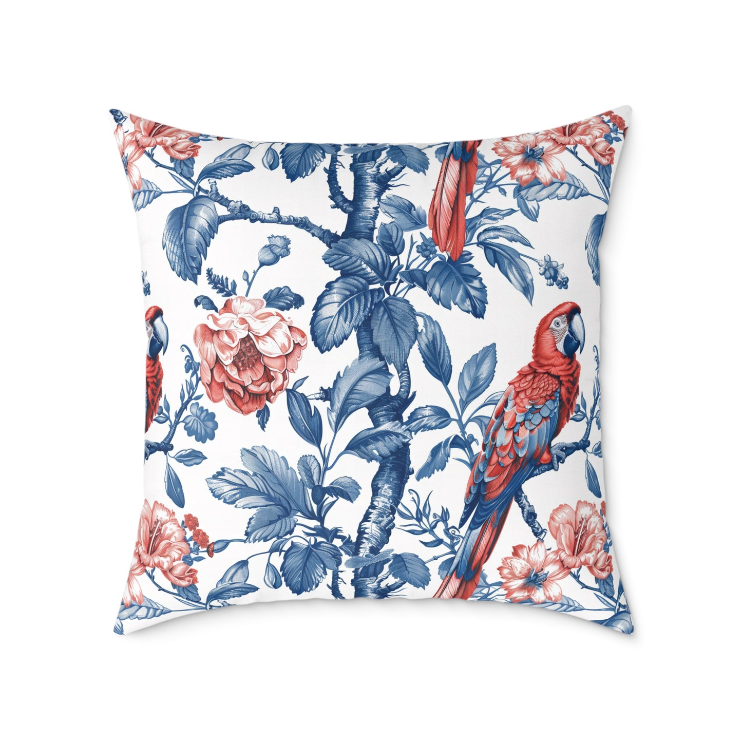 Tropical Floral Square Pillow